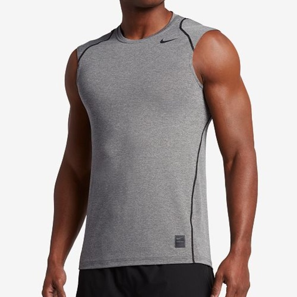 nike men's pro sleeveless fitted top